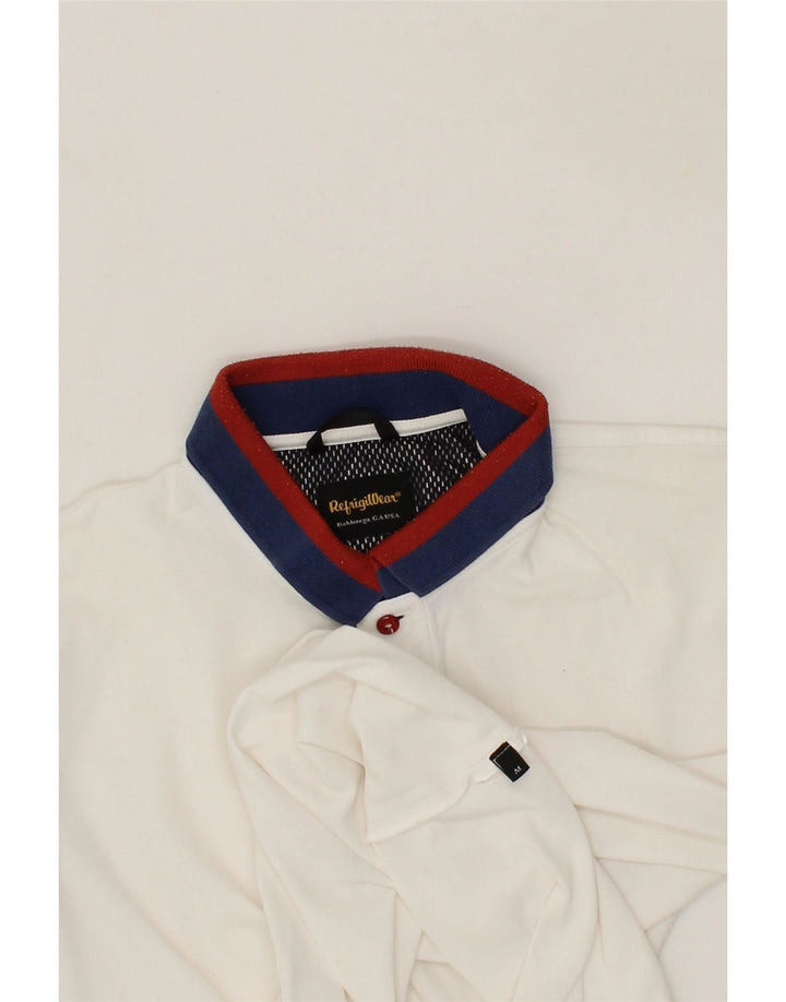 REFRIGIWEAR Mens Polo Shirt Medium White Vintage Refrigiwear and Second-Hand Refrigiwear from Messina Hembry 