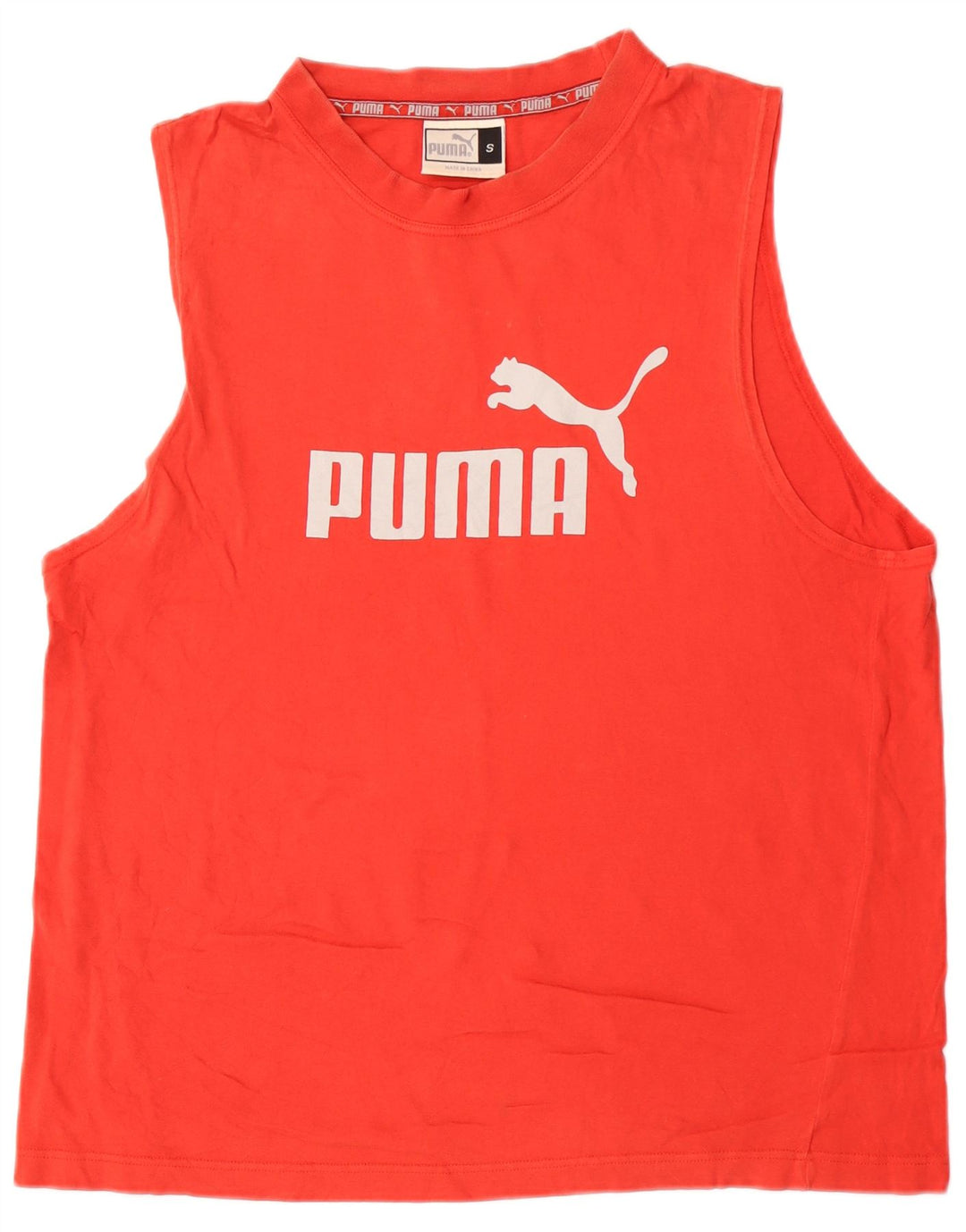 Puma Débardeur Graphic Homme Rouge Small Coton