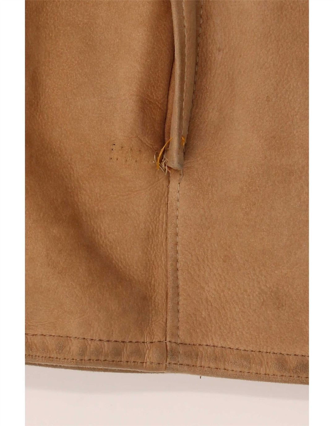veste en peau de mouton à capuche femme vintage UK 12 Beige moyen