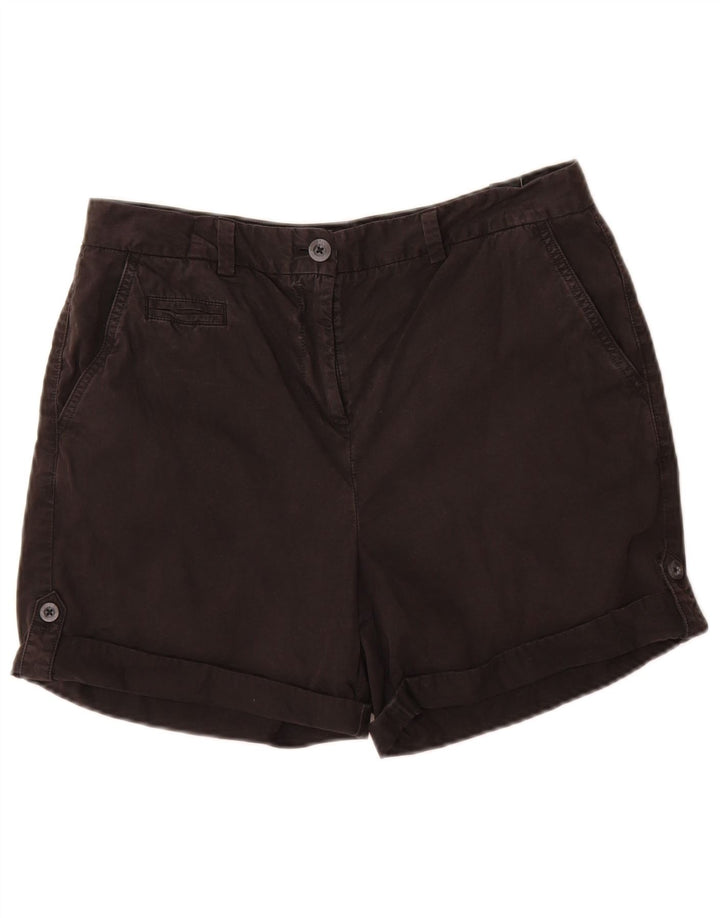 Shorts Chino pour Femmes Marks & Spencer UK 12 Medium W32 Noir Coton