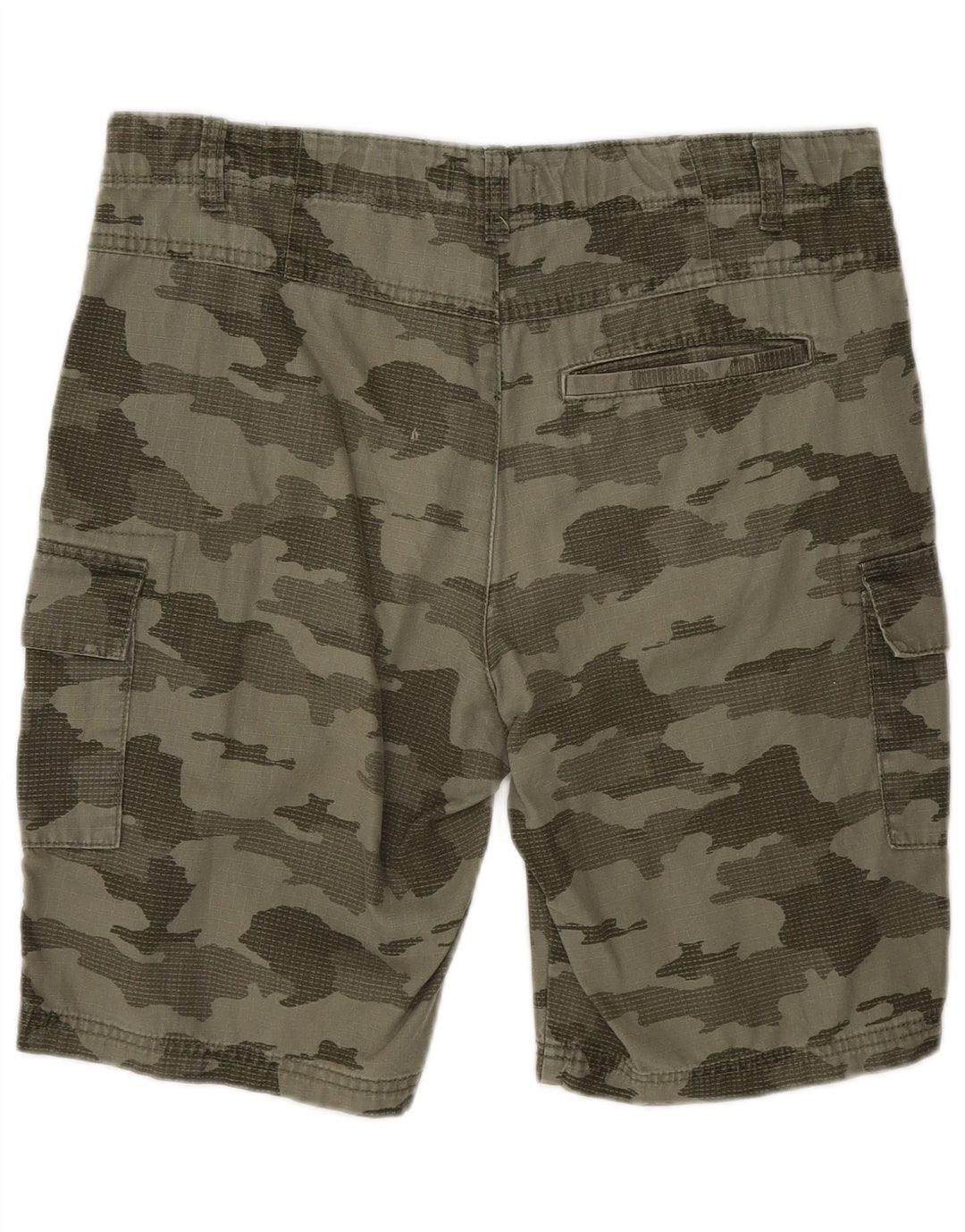 BENETTON Short Cargo Garçon 13-14 Ans 3XL W30 Kaki Camouflage Coton