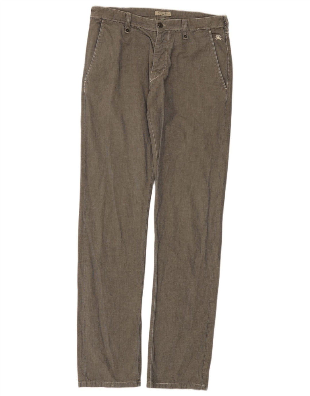 Burberry Pantalon Chino Droit Homme W32 L34 Gris