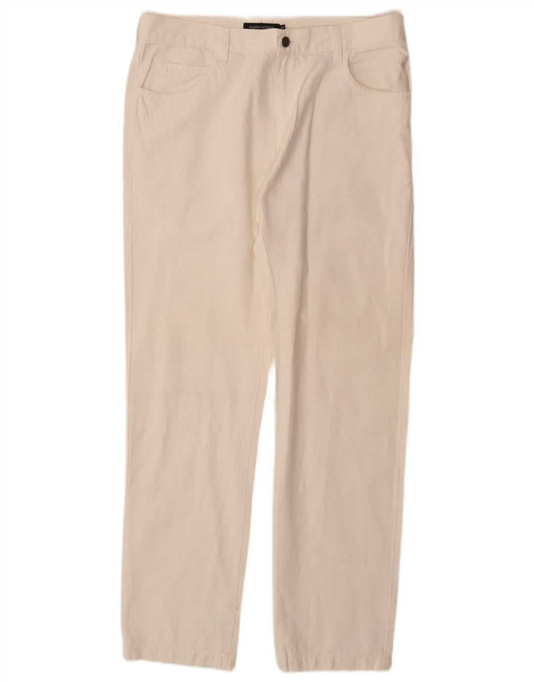 MARINA YACHTING Pantalon décontracté droit pour homme W36 L31 Blanc Coton