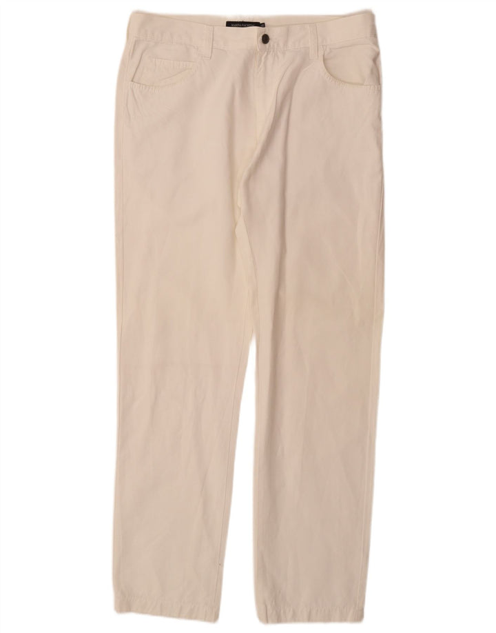 MARINA YACHTING Pantalon décontracté droit pour homme W36 L31 Blanc Coton
