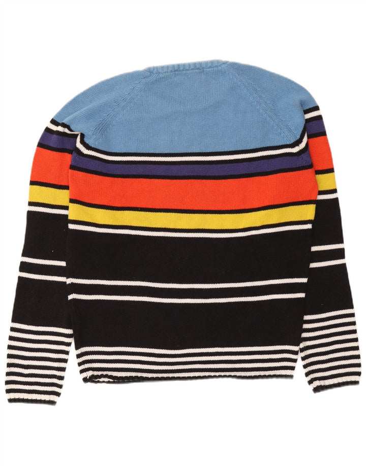 Zara Pull ras du cou pour homme, grandes rayures multicolores
