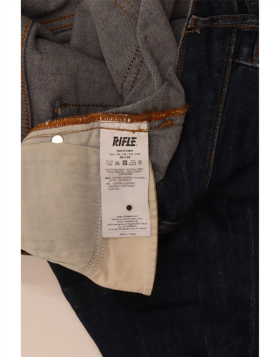 Jean évasé femme Rifle W30 L29 coton bleu marine
