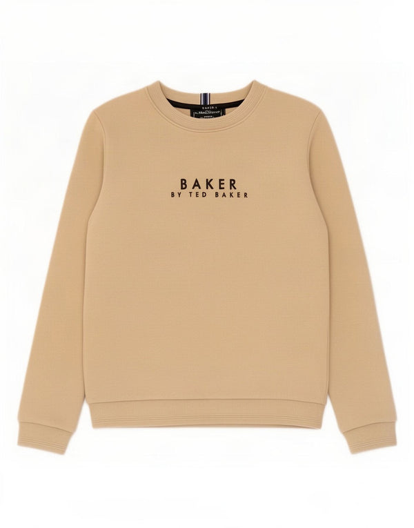 Ted Baker Sweat-Shirt Graphique Garçon 10-11 Ans Beige Coton