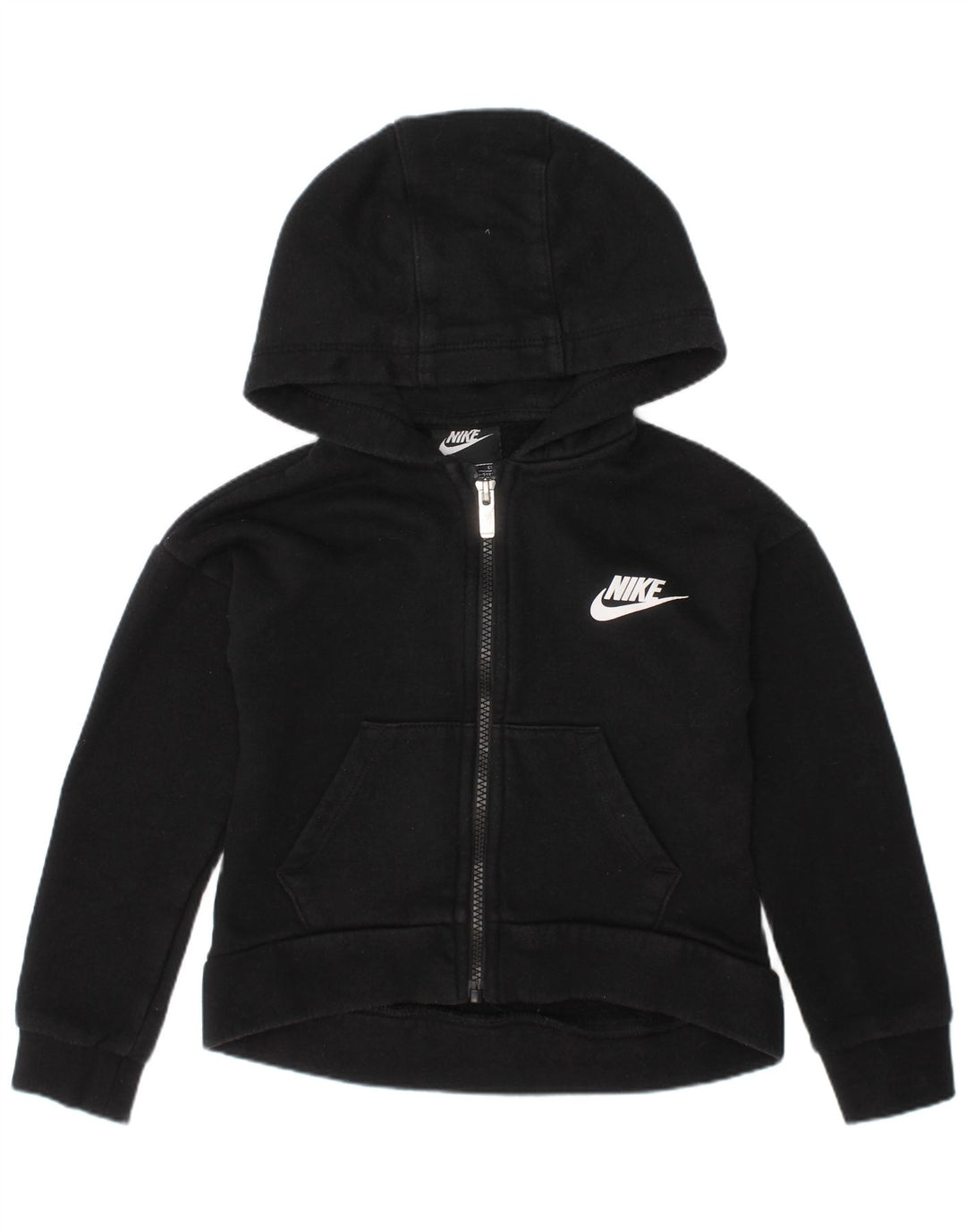 Nike Pull à capuche zippé pour fille 4-5 ans en coton noir