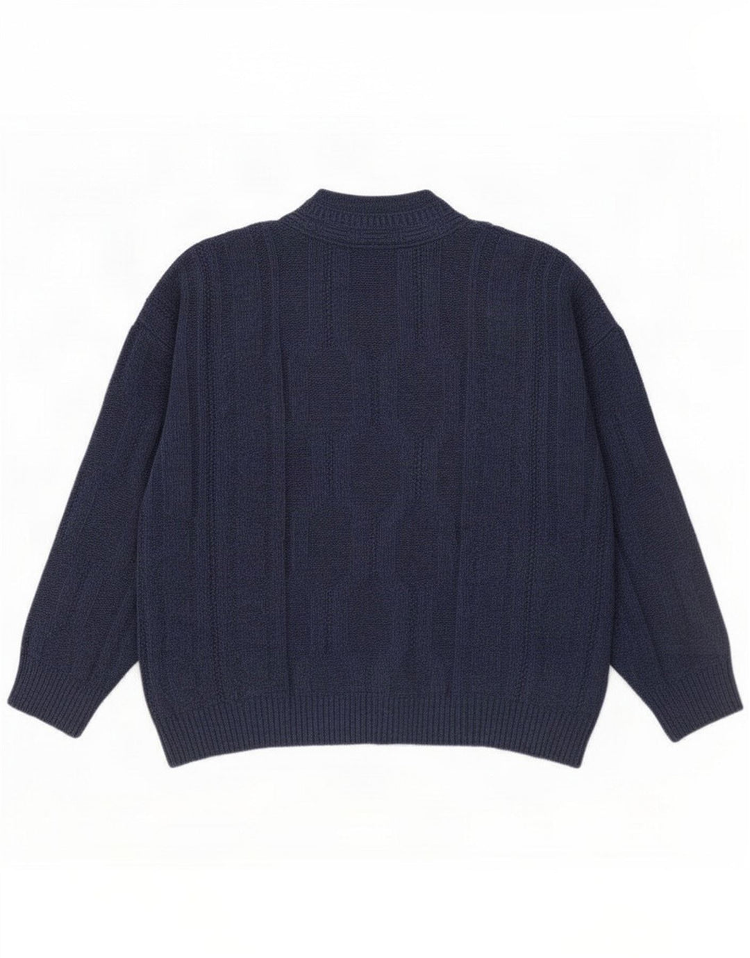 St. Bernard Homme Cardigan Pull Taille 38/40 Laine Bleu Marine Moyen