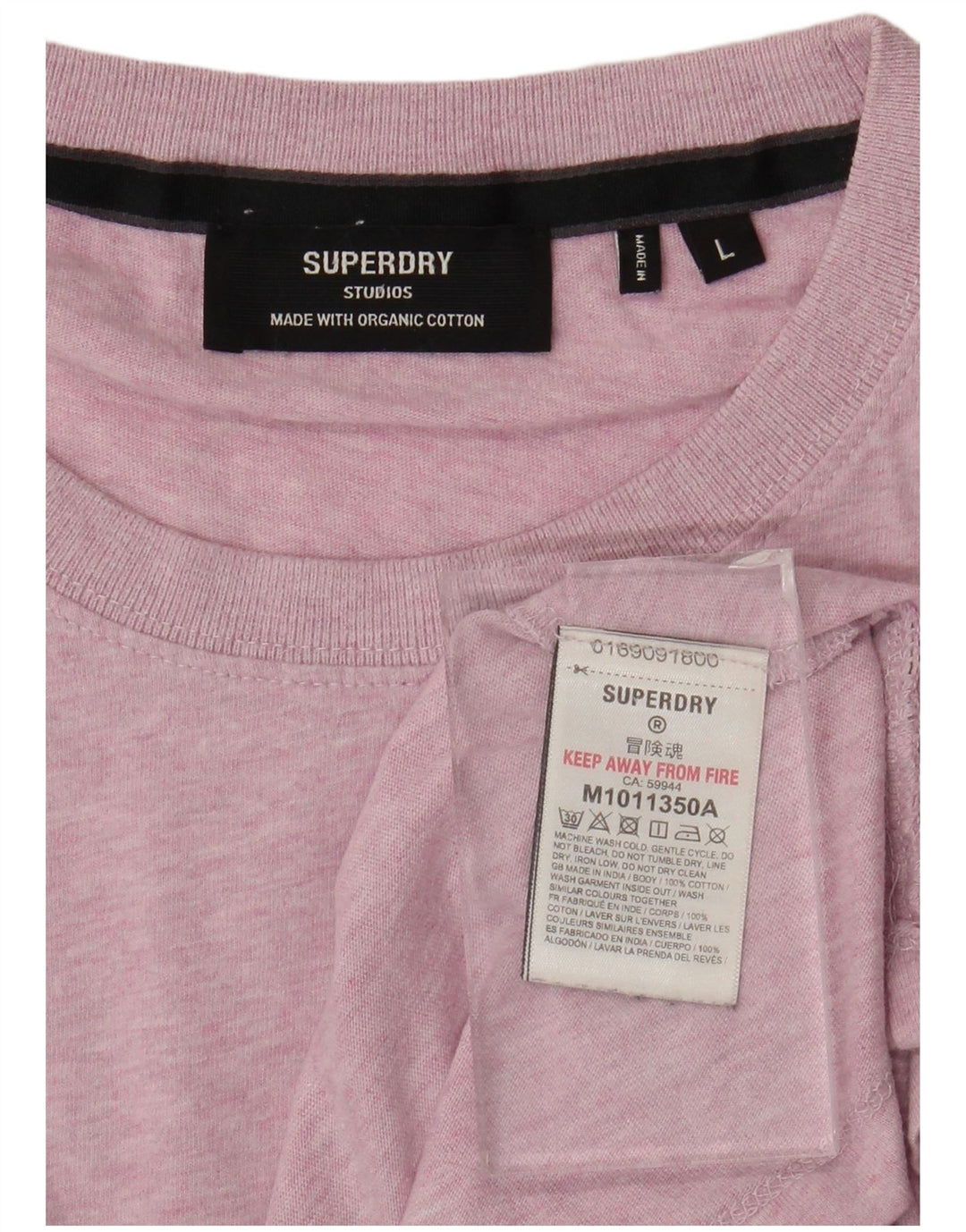 SUPERDRY T-Shirt Homme Top Large Rose Moucheté Coton