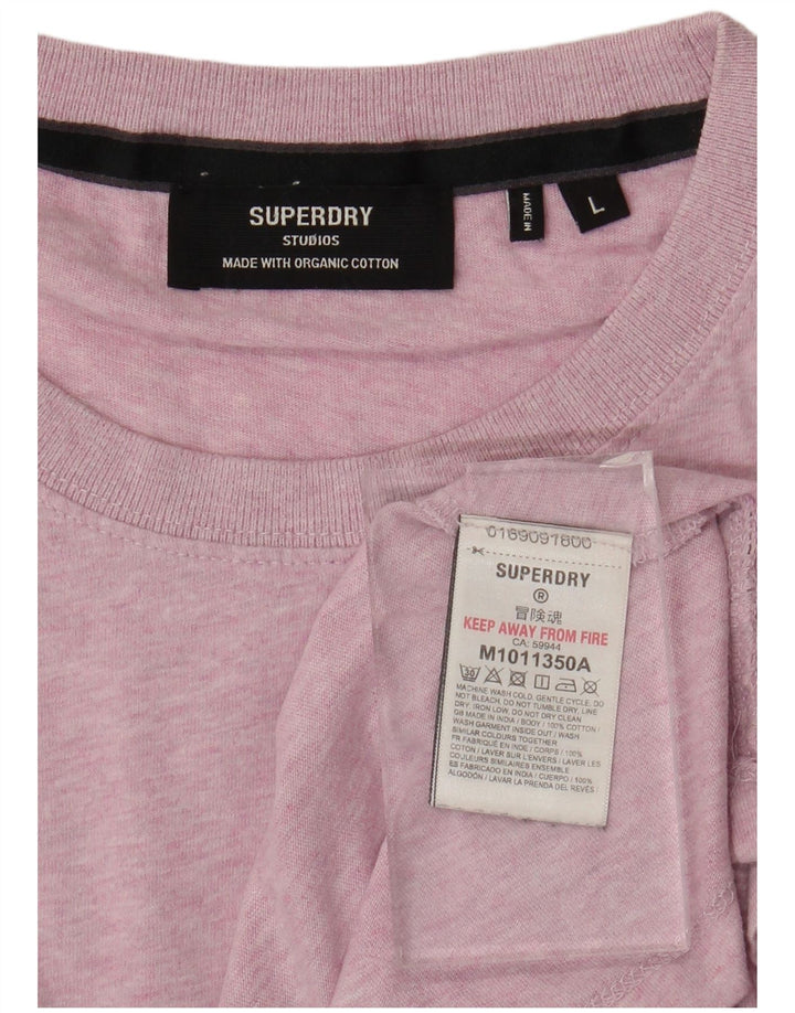 SUPERDRY T-Shirt Homme Top Large Rose Moucheté Coton