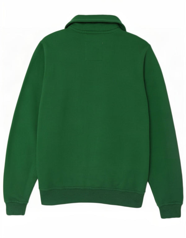 Crew Clothing Sweat-shirt à col zippé pour homme XS en coton vert