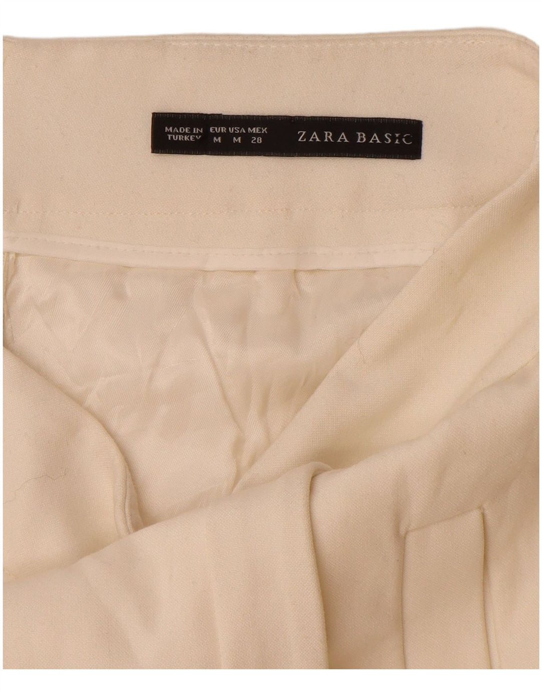 Zara Femme Mini Jupe Moyenne W28 Blanc
