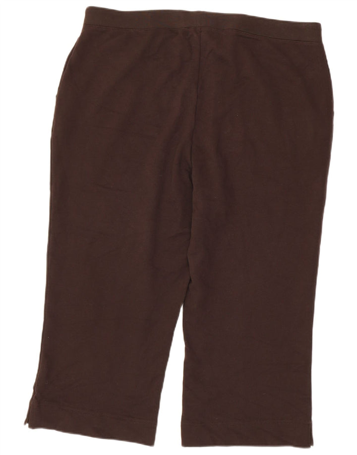 Ralph Lauren Pantalon de survêtement Capri pour femme 2XL en coton marron
