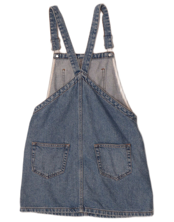 Topshop Femme Petite Robe Salopette En Jean UK 8 Petit Bleu Coton