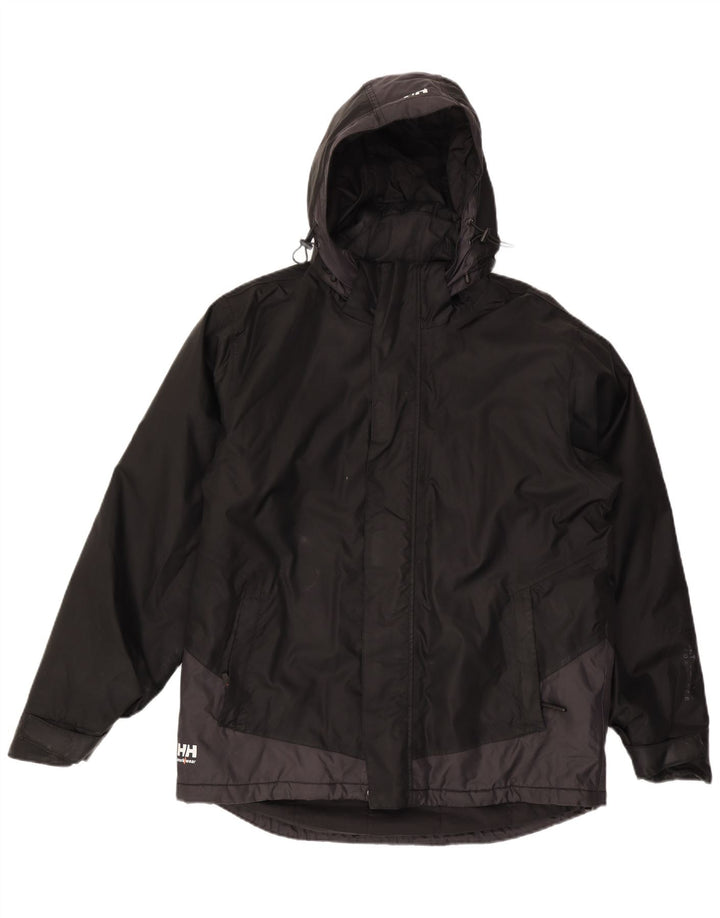 Helly Hansen Veste coupe-vent à capuche pour homme UK 40 Large Noir Colourblock