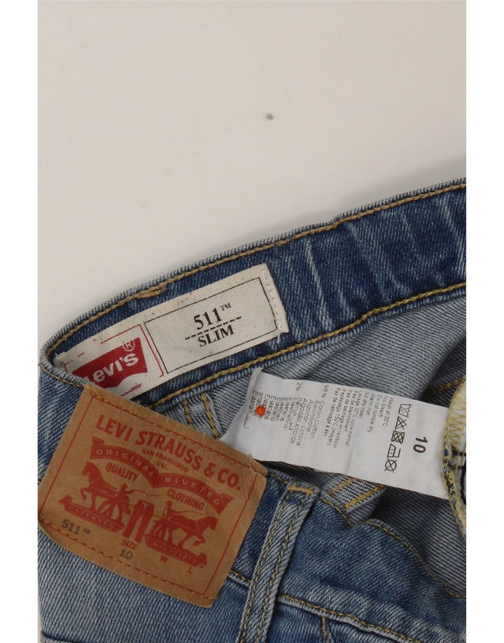 Levi's Short en jean slim 511 pour garçon 9-10 ans W24 Bleu coton