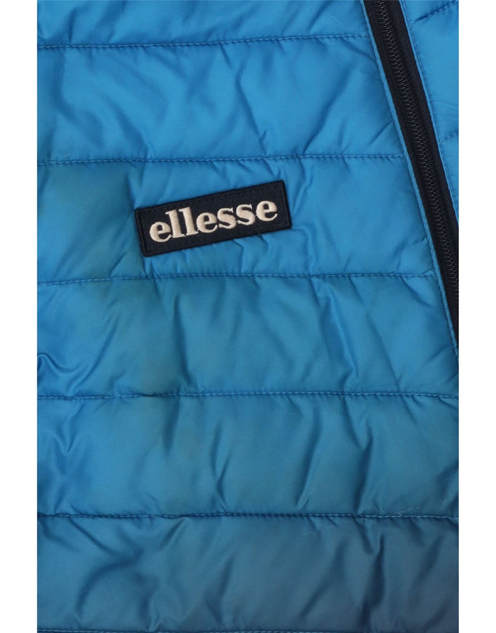 Ellesse Veste matelassée à capuche pour garçon 13-14 ans Bleu Colorblock Polyester