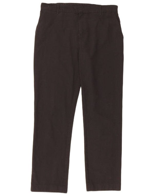 Marks & Spencer Boys Straight Chino Trousers 15-16 Years W32 L28 Black