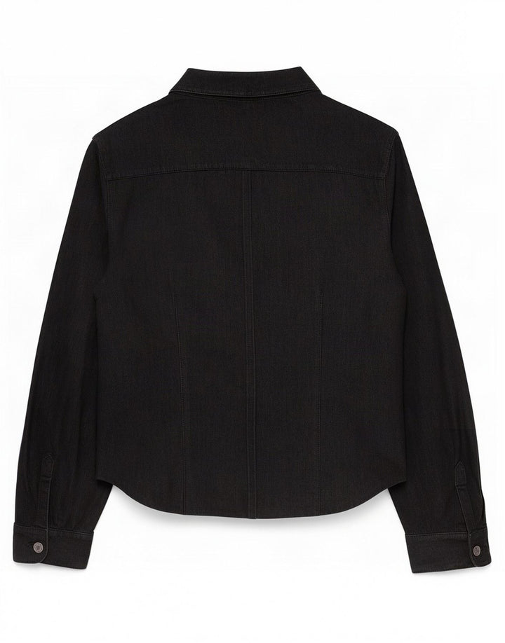 Chemise en cuir femme vintage IT 50 XL Noir