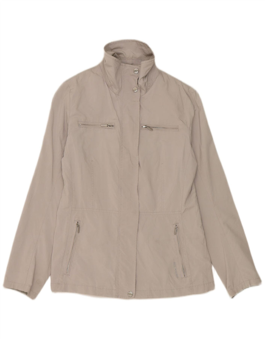 Geox Veste de pluie pour femme UK 8 Small Gris Polyester