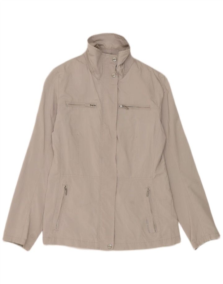 Geox Veste de pluie pour femme UK 8 Small Gris Polyester