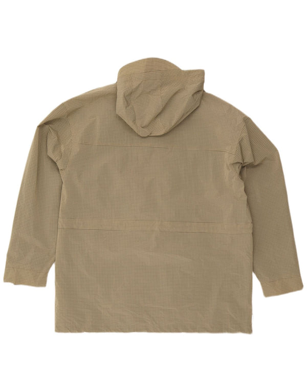 Element Veste de pluie à capuche pour homme UK 40 Large Beige Check Polyamide