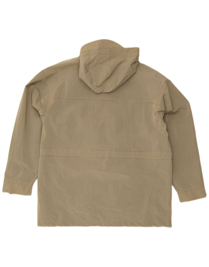 Element Veste de pluie à capuche pour homme UK 40 Large Beige Check Polyamide