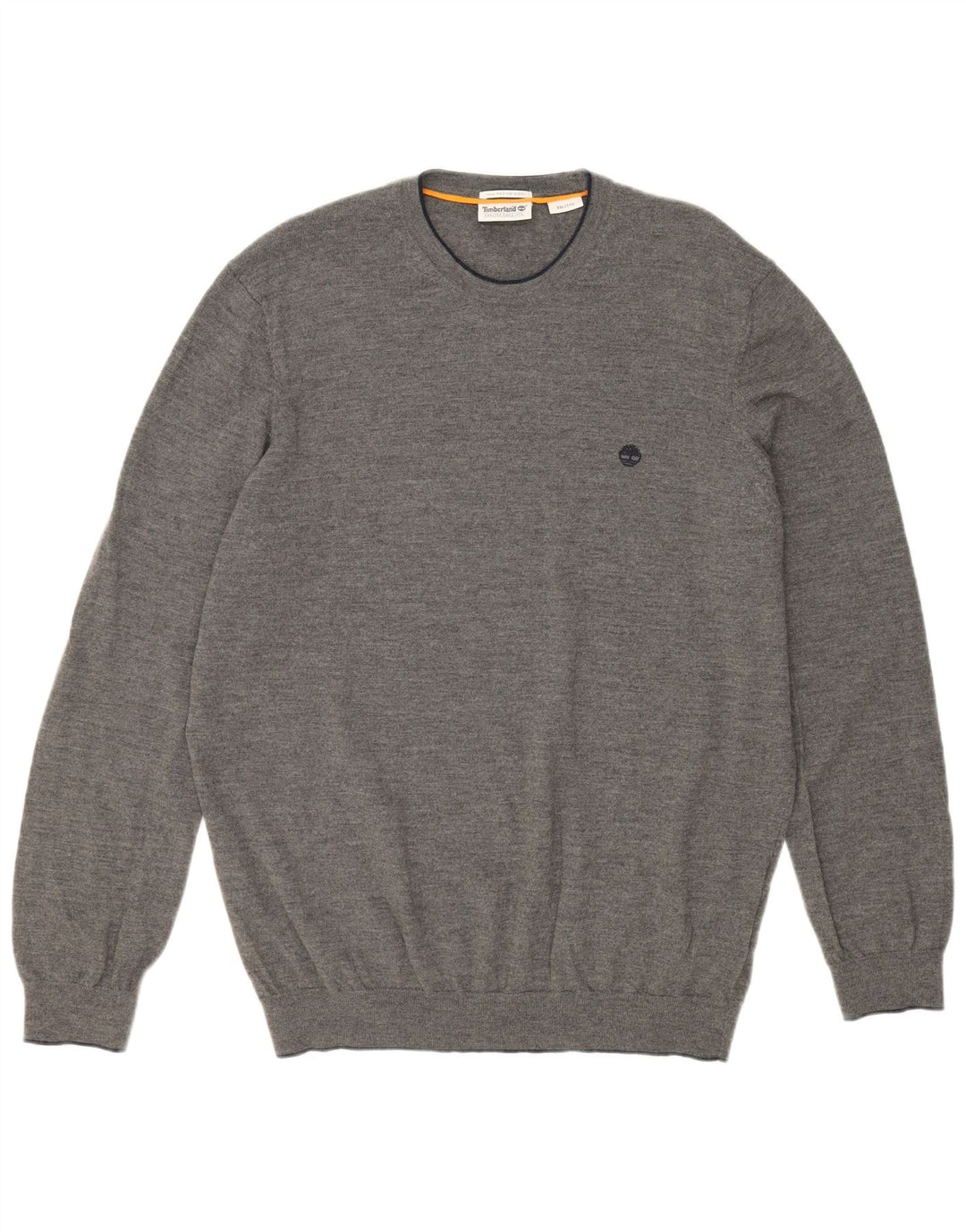 TIMBERLAND Pull à col rond pour homme 2XL Gris Laine mérinos