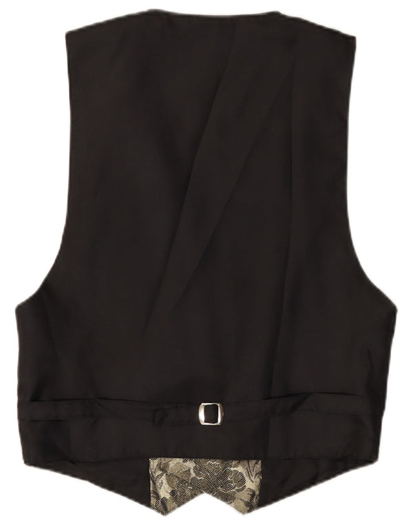 Vintage Mens Waistcoat IT 44 XS Khaki Floral