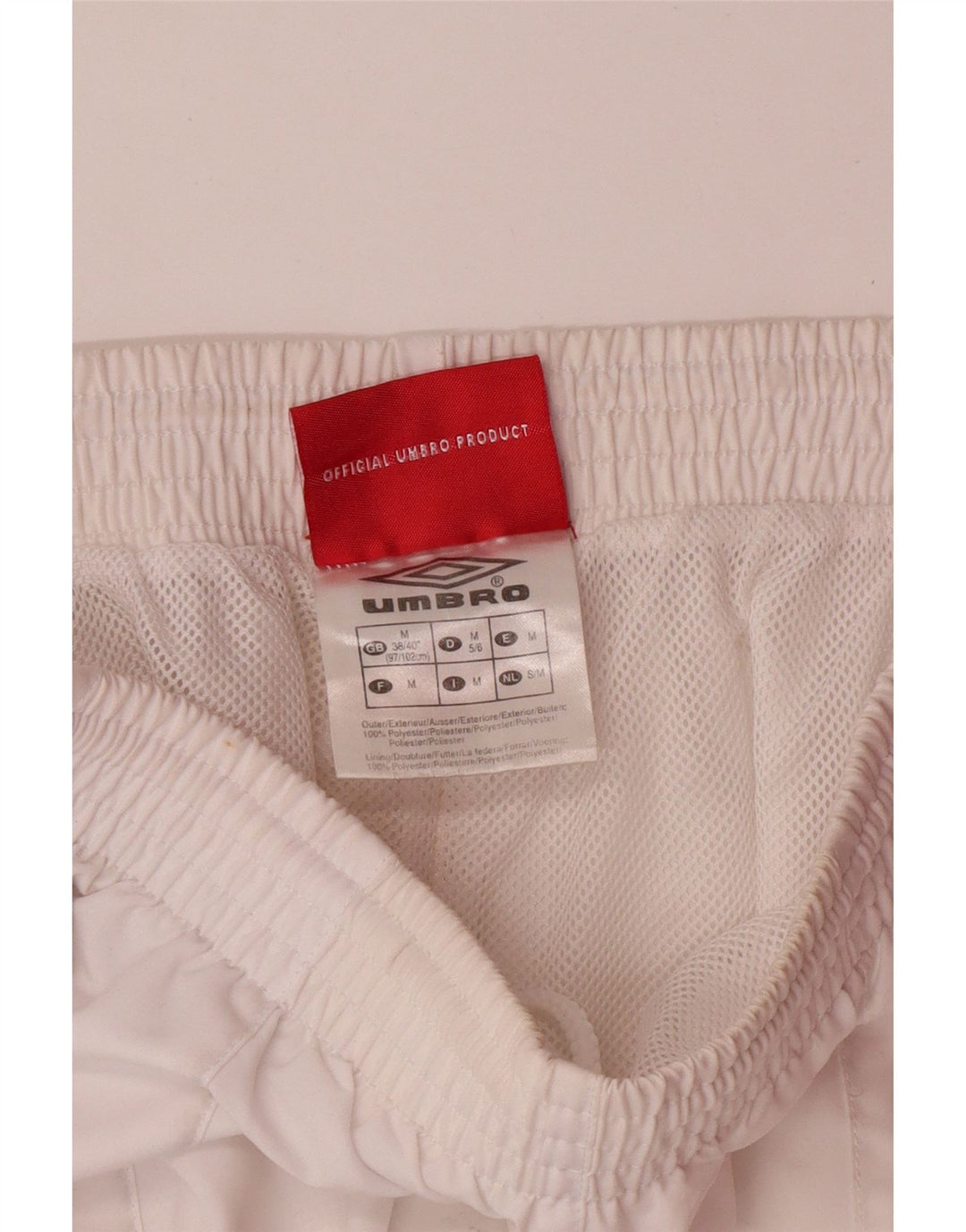 UMBRO Bermuda de sport pour homme UK 38/40 Blanc moyen Polyester