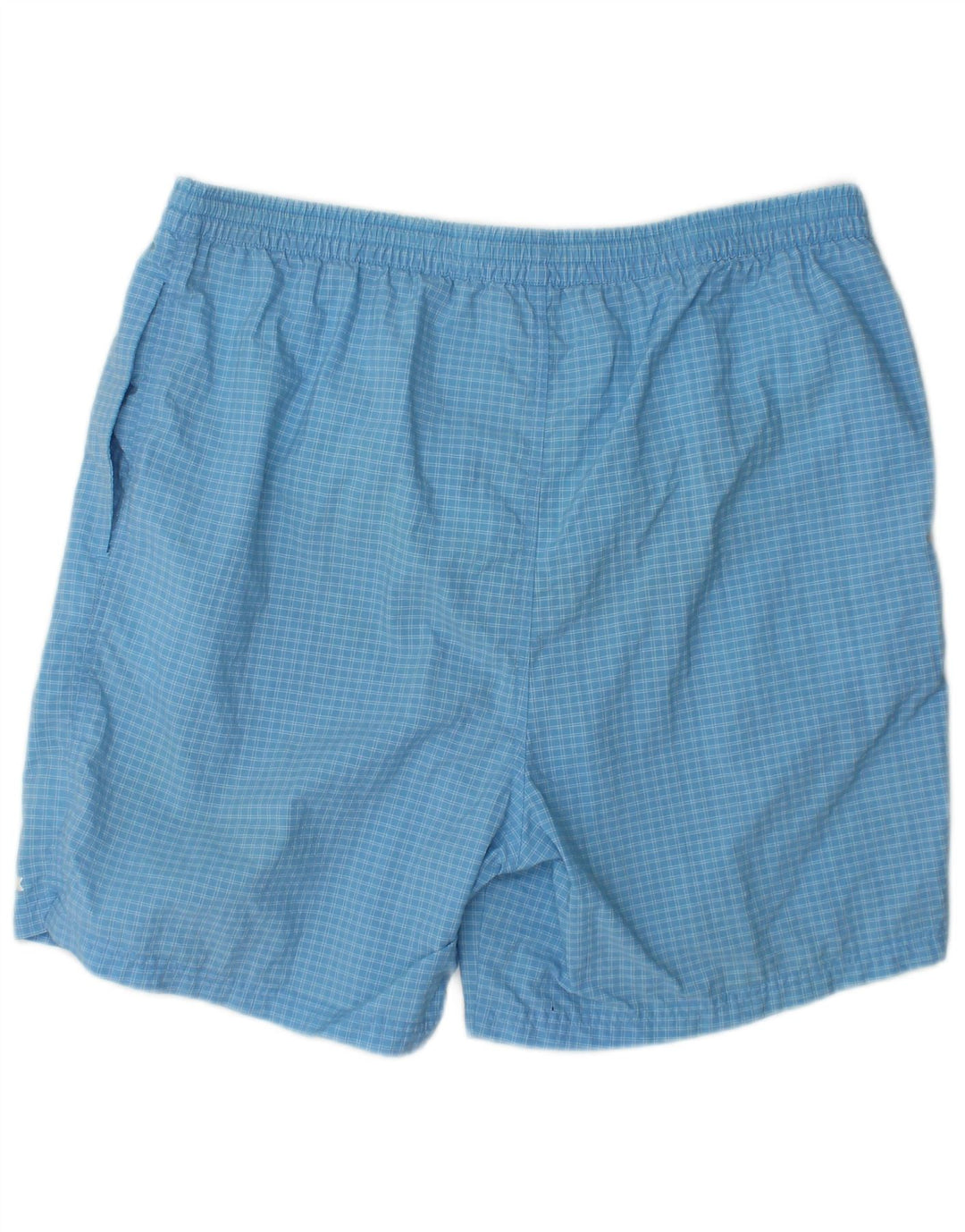 Reebok Short de Sport Homme Grand Carreau Bleu