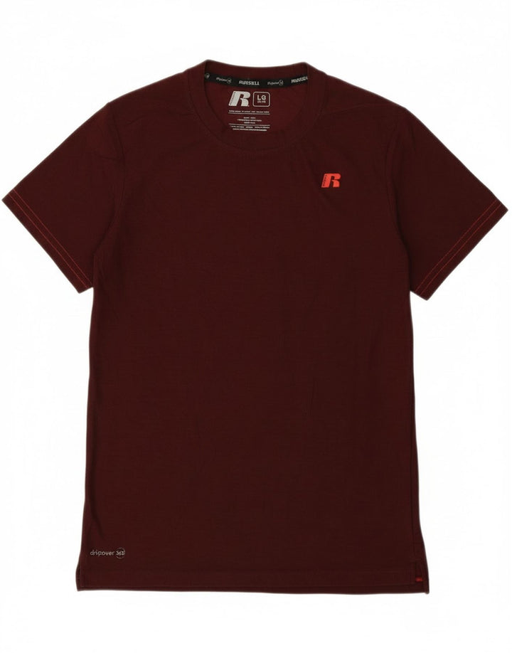 Russell Athletic T-shirt pour garçon 10-11 ans Taille L Bordeaux Polyester