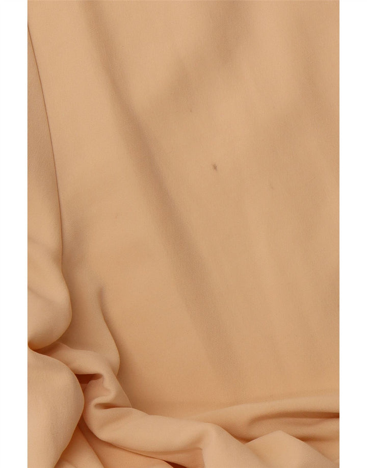 ZARA Femme Pantalon Chino Coupe Ample Pegged Petit W26 L29 Beige