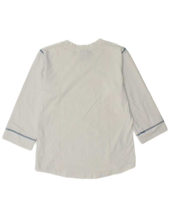 Nike Haut à manches 3/4 pour femme UK 14/16 Large Blanc