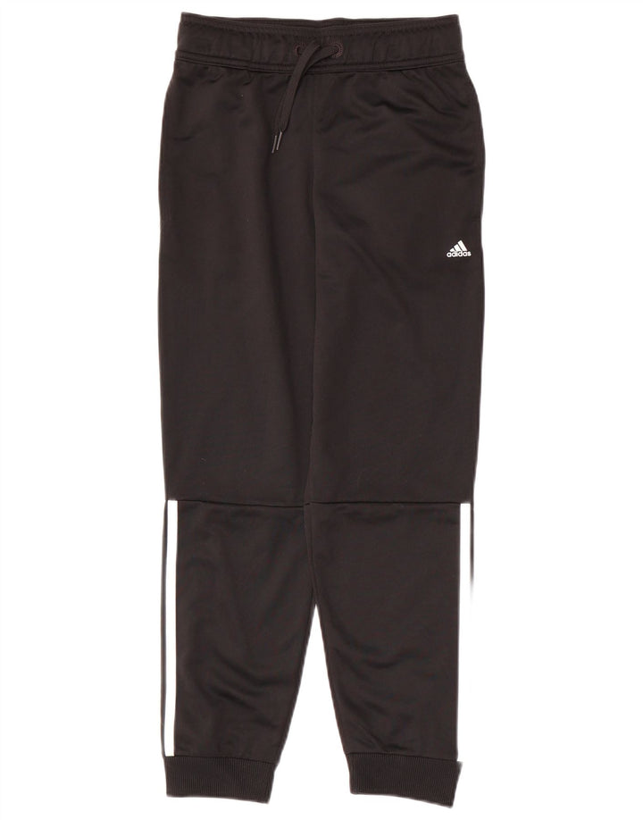 ADIDAS Boys Tracksuit Trousers Joggers 11-12 Years  Black Polyester