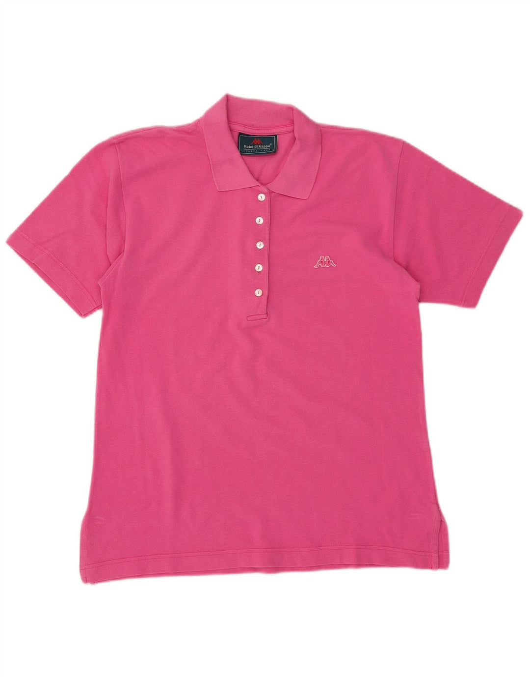 KAPPA Polo Femme UK 14 Coton Rose Moyen