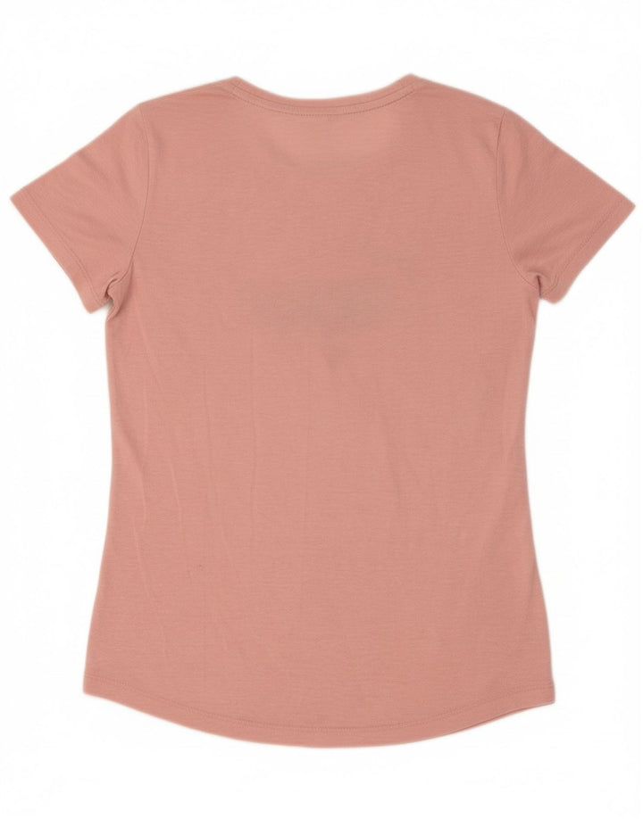 PUMA Womens Graphic T-Shirt Top UK 12 Medium Pink Polyester