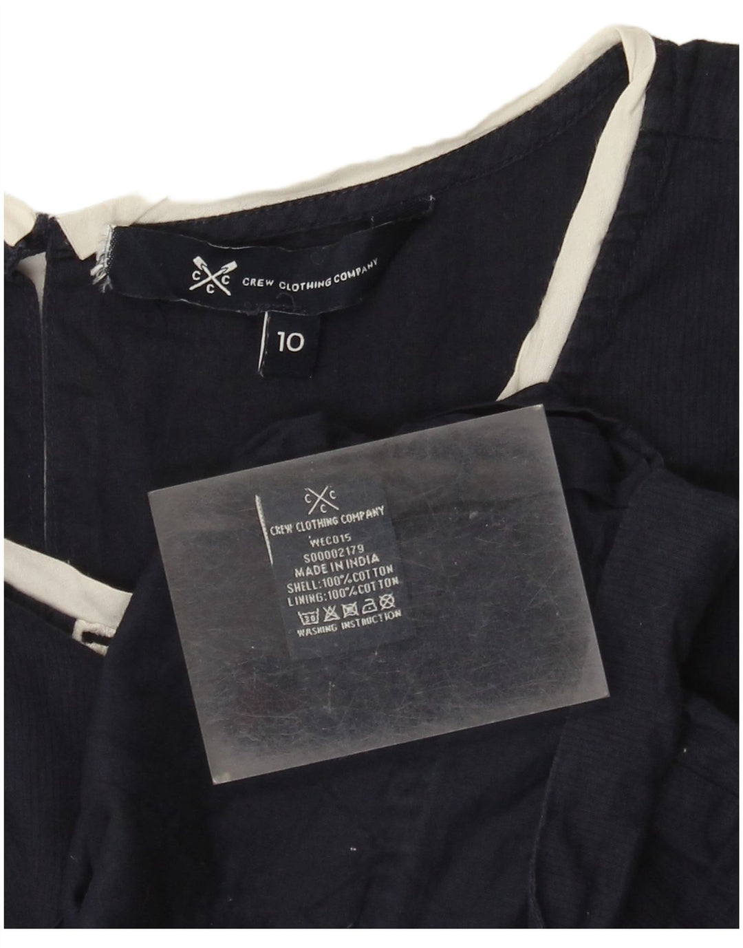 J. Crew Débardeur Femme UK 10 Small Bleu Marine Coton