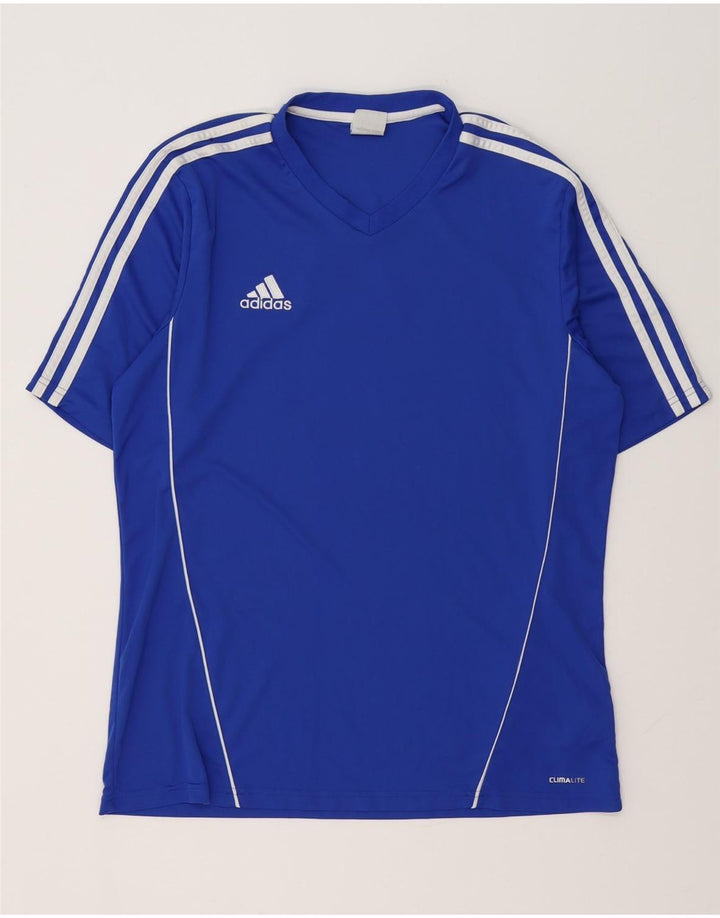 ADIDAS Hommes Climalite T-Shirt Haut Grand Bleu Polyester