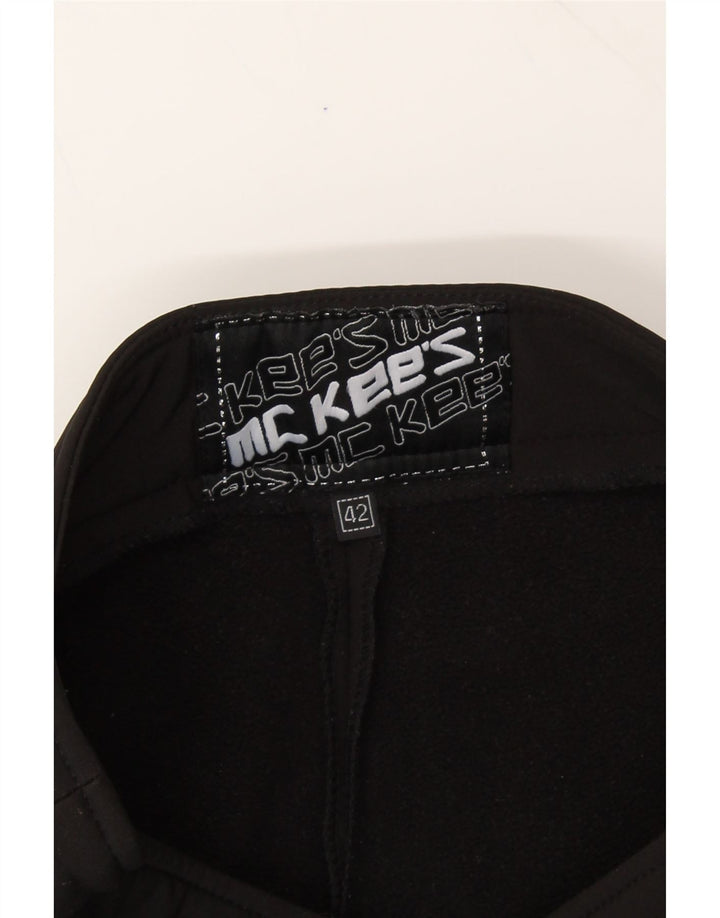 MC KEE'S Womens Straight Casual Trousers IT 42 Medium W28 L28 Black Vintage MC Kee's and Second-Hand MC Kee's from Messina Hembry 