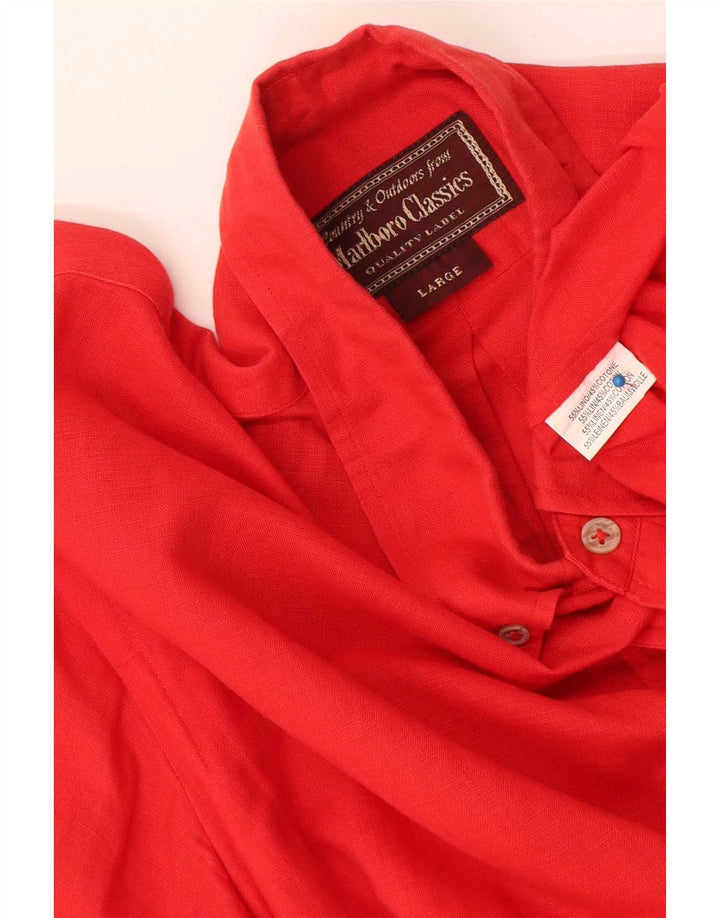 Marlboro Classics Chemise Homme Grand Lin Rouge