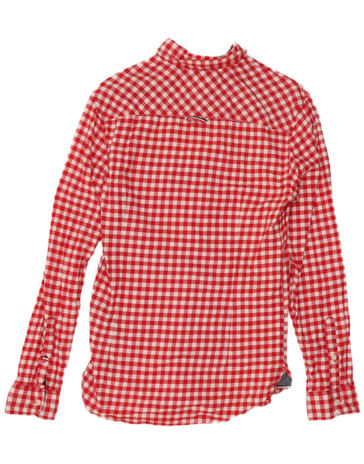 Tommy Hilfiger Chemise en flanelle coupe régulière pour homme Petit coton vichy rouge