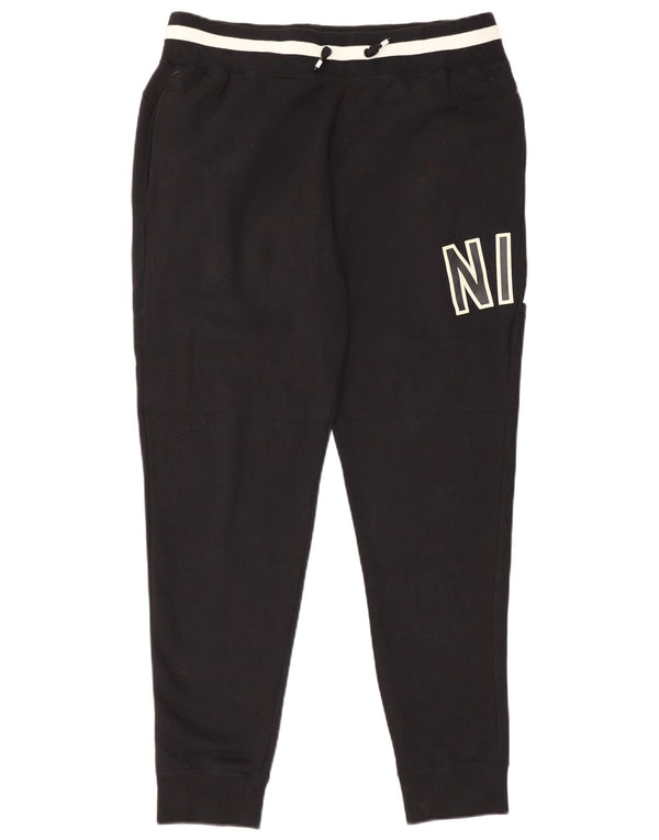 Nike Pantalon de survêtement graphique pour homme XL en coton color block noir