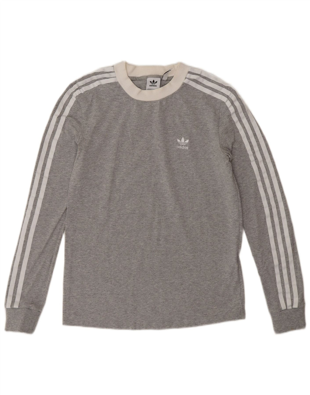 Adidas Haut à manches longues pour femme UK 8 Small Gris Coton