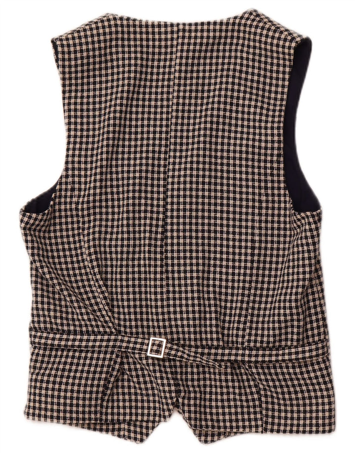 Gilet homme ZARA en coton pied-de-poule bleu marine moyen