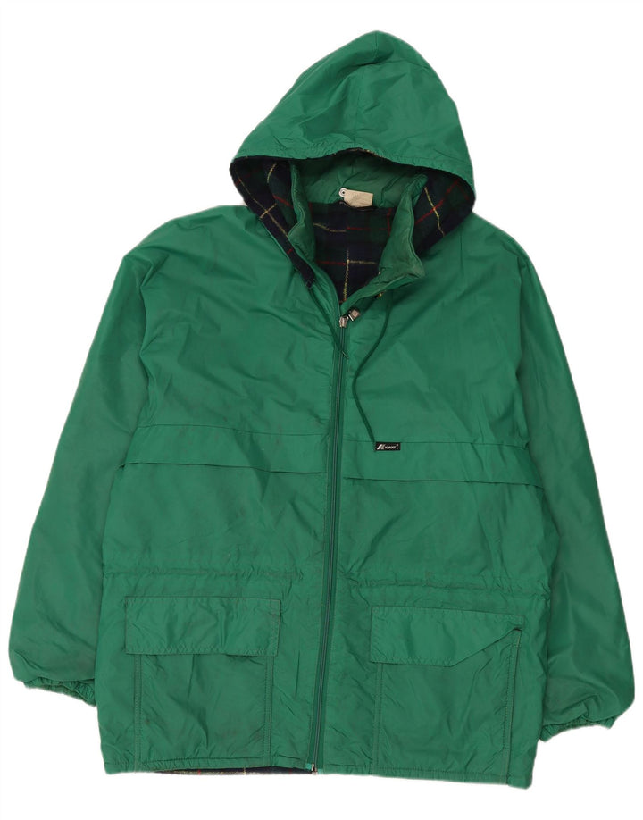 K-Way Veste de pluie à capuche pour homme UK 42 XL Vert Polyamide