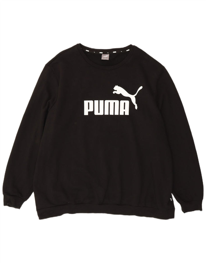 Puma Sweat-shirt graphique pour homme 4XL en coton noir