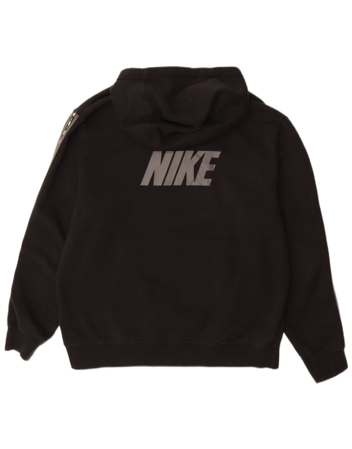 NIKE Pull à capuche graphique pour hommes Grand coton noir