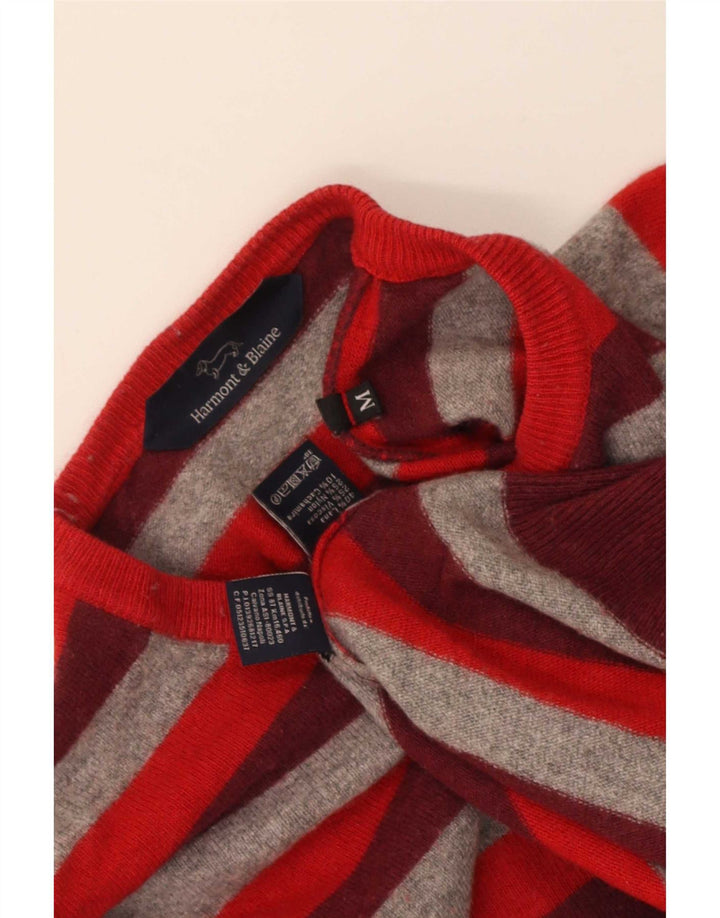 Harmont & Blaine Pull col rond homme en laine rayée rouge moyen